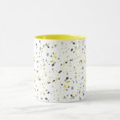 Modernes geometrisches, gelbes Terrazzo-Muster Tasse (Zentrum)