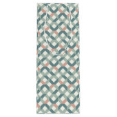 Modernes geometrisches Geschenktasche für Quilters Geschenktüte Für Weinflaschen (Rückseite)