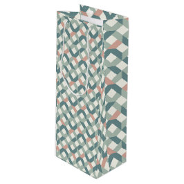 Modernes geometrisches Geschenktasche für Quilters Geschenktüte Für Weinflaschen