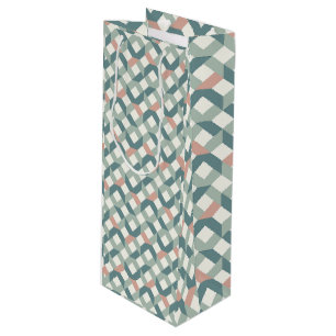 Modernes geometrisches Geschenktasche für Quilters Geschenktüte Für Weinflaschen