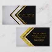 Modernes geometrisches Gold Beruflich Visitenkarte (Vorne/Hinten)