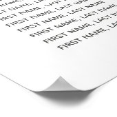 Modernes geometrisches Gold/Bronze-Hochzeit Poster (Ecke)