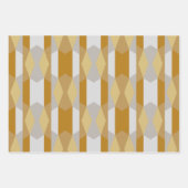 Modernes geometrisches Gold, grau Geschenkpapier Set (Vorderseite)