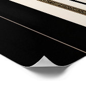 Modernes, geometrisches Gold im Art Deco 1920 Schw Poster (Ecke)