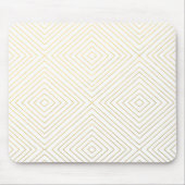 Modernes geometrisches Gold quadriert Muster auf Mousepad (Vorne)