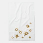 Modernes geometrisches Gold-Sternexplosion-Design Geschirrtuch (Vertikal)