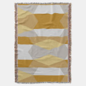 Modernes geometrisches Gold und Grau Decke (Vorderseite Vertikal)