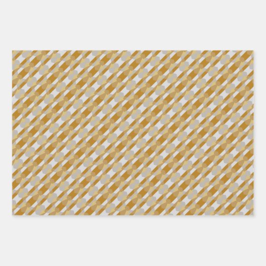Modernes geometrisches Gold und Grau Geschenkpapier Set (Vorderseite 2)