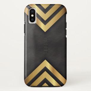 Modernes geometrisches Gold und schwarzer Hintergr Case-Mate iPhone Hülle