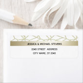 Modernes geometrisches Gold/weiße Hochzeit (Insitu)