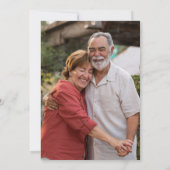 Modernes geometrisches Goldenes Herz 50 Jahre alt Einladung (Rückseite)