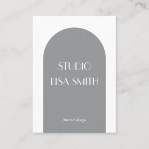 Modernes geometrisches graues Innendesign Visitenkarte