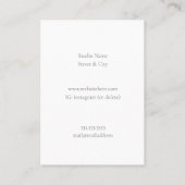 Modernes geometrisches graues Innendesign Visitenkarte (Rückseite)