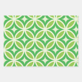 Modernes geometrisches, grünes Muster aus dem Mitt Geschenkpapier Set (Vorderseite)