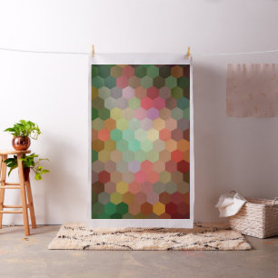 Modernes geometrisches Hexagon-Muster #7 Stoff