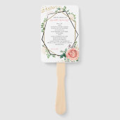 Modernes geometrisches Hochzeitsprogramm für Gold Fächer (Vorderseite)