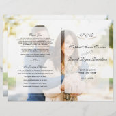 Modernes geometrisches Hochzeitsprogramm für verbl (Vorne/Hinten)