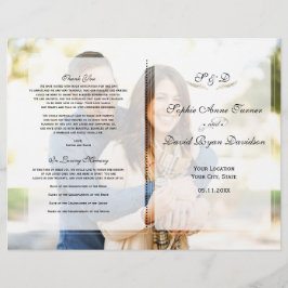 Modernes geometrisches Hochzeitsprogramm für verbl