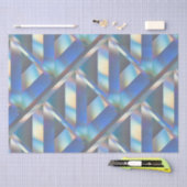 Modernes geometrisches Holografisches Pastel-Rainb Seidenpapier (Handwerk)