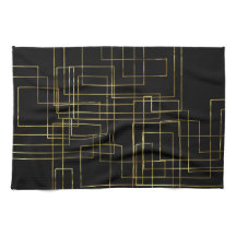 Modernes geometrisches Imitat Gold Labyrinth auf s