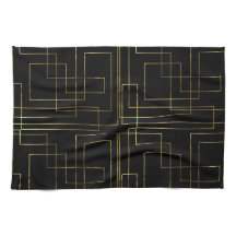 Modernes geometrisches Imitat Gold Labyrinth auf s