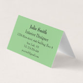 Modernes geometrisches, individuelles Grün des Mit Visitenkarten (Rückseite)