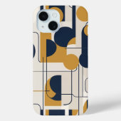 Modernes geometrisches iPhone 15 Fall Case-Mate iPhone Hülle (Rückseite)