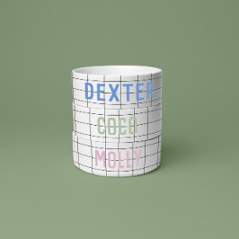 Modernes geometrisches Karo Grid Green Napf