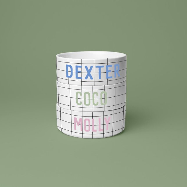 Modernes geometrisches Karo Grid Green Napf (Von Creator hochgeladen)