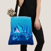 Modernes geometrisches Klappschiff, Cobalt Blue Tasche (Von Nahem)