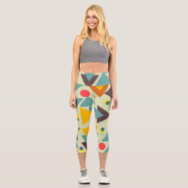 Modernes geometrisches klassisches Muster des 50er Capri Leggings