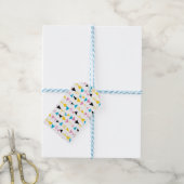 Modernes geometrisches Konfetti-Muster Geschenkanhänger (Mit Garn)