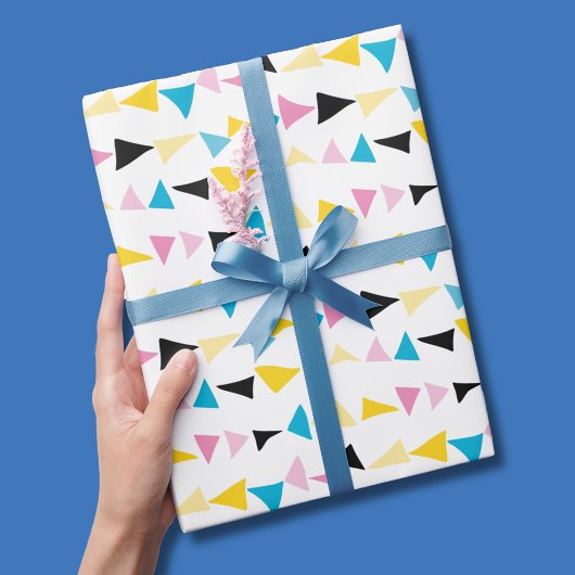 Modernes geometrisches Konfetti-Muster Geschenkpapier