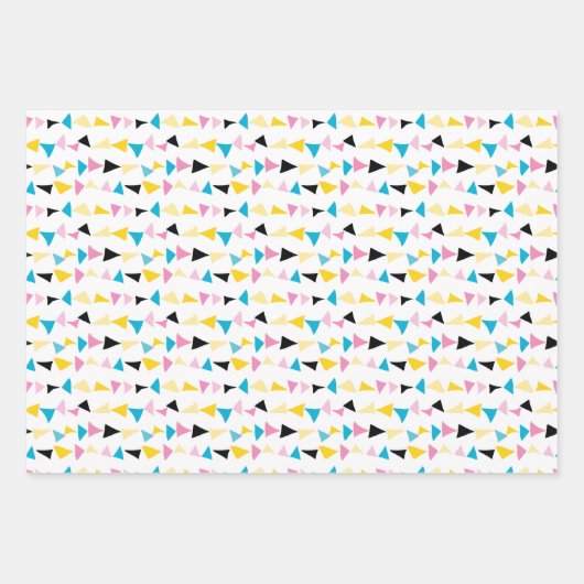 Modernes geometrisches Konfetti-Muster Geschenkpapier Set (Vorderseite)