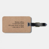 Modernes geometrisches Kraftwerk White Blue Gepäckanhänger (Rückseite horizontal)