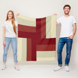 Modernes geometrisches Kreuzmuster Fleecedecke