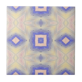 Modernes geometrisches Kunstlavender lila-gelb-ros Fliese