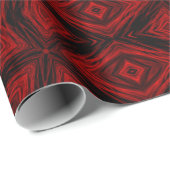 Modernes geometrisches Kunstmuster Roter Schwarzer Geschenkpapier (Rolleneckpunkt)