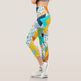 Modernes geometrisches Kunstwerk Mitte des Jahrhun Capri Leggings