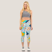 Modernes geometrisches Kunstwerk Mitte des Jahrhun Capri Leggings (Vorderseite)