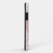 Modernes, geometrisches Kupfermotiv und Goldmarmor Case-Mate iPhone Hülle (Hinten/Rechts)