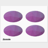 Modernes geometrisches Lila Gradient Ovaler Aufkleber (Blatt)