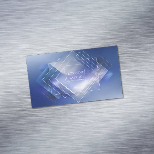 Modernes geometrisches Logo Corporate Magnetische Visitenkarte (Beispiel)