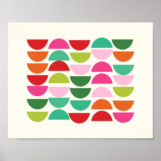 Modernes geometrisches Mauerwerk Poster (Vorne)