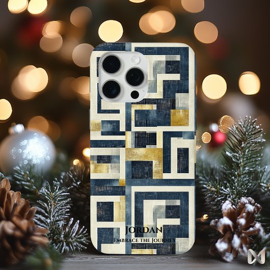 Modernes geometrisches Maze - Texturierte Eleganz Case-Mate iPhone Hülle