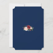 Modernes geometrisches Merlot-Brautparty Einladung (Rückseite)