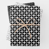 Modernes geometrisches Metaballmuster aus Schwarz Geschenkpapier Set (Beispiel)