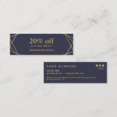 Modernes geometrisches mini visitenkarte (Vorne/Hinten)