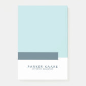 Modernes geometrisches Minimalistisch Blau Post-it Klebezettel (Vorderseite)