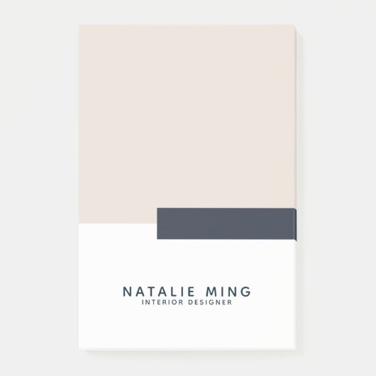 Modernes geometrisches Minimalistisch Post-it Klebezettel (Vorderseite)